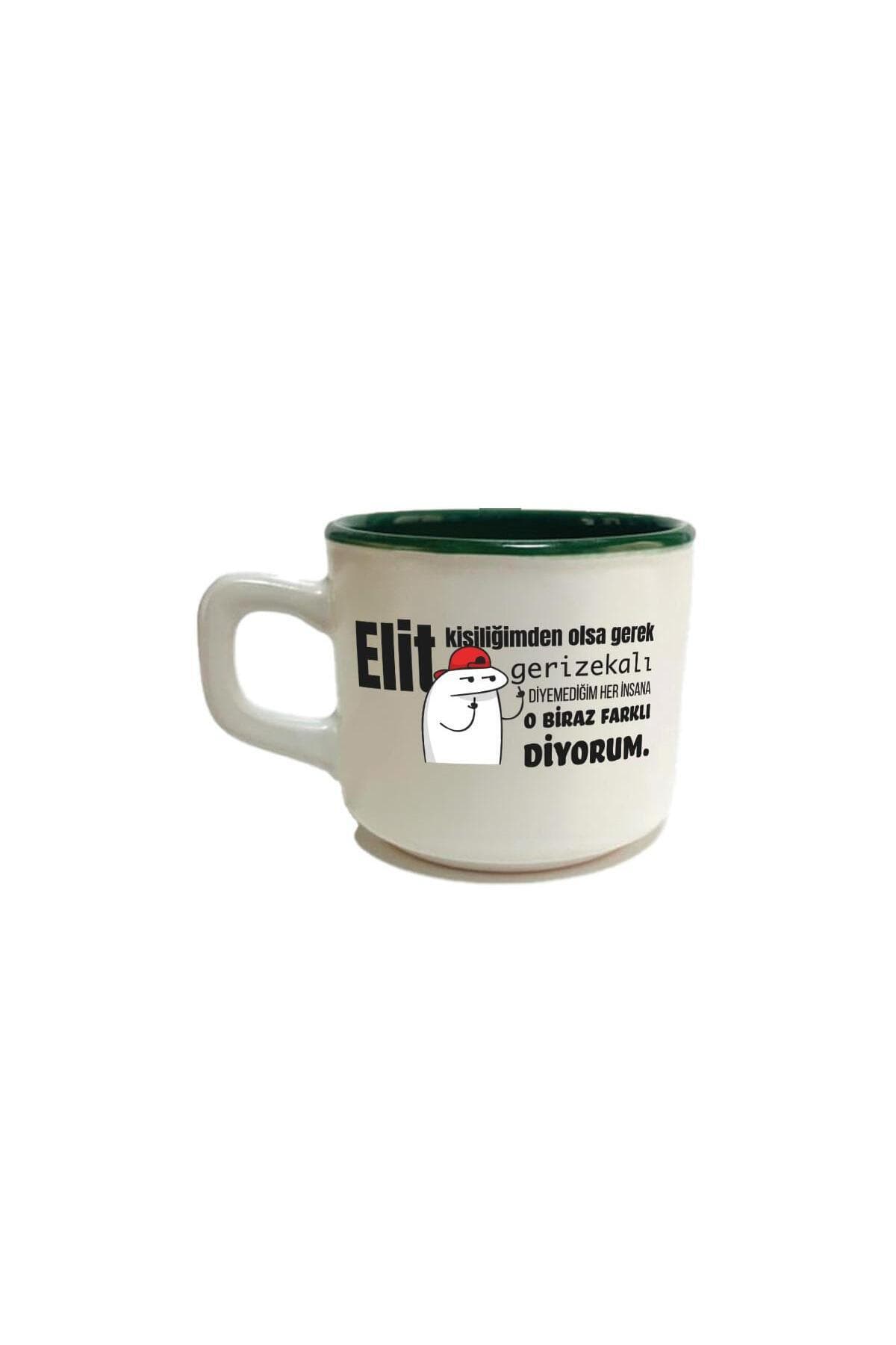 Elit Kişiliğimden Olsa Gerek Baskılı Yeşil İçi Renkli Venüs Kupa Bardak Fincan Mug