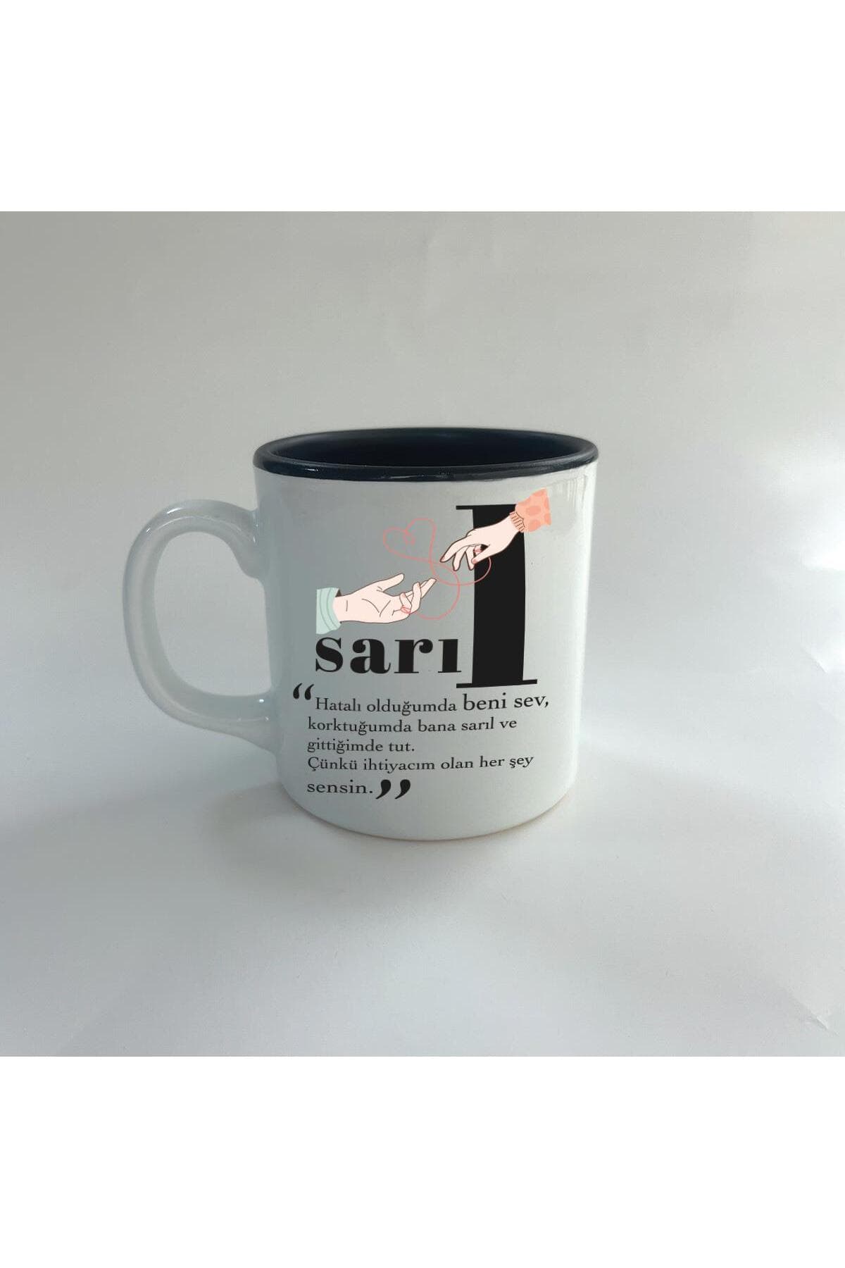 Sarıl Baskılı İçi Renkli Multi Kupa Bardak Fincan Mug