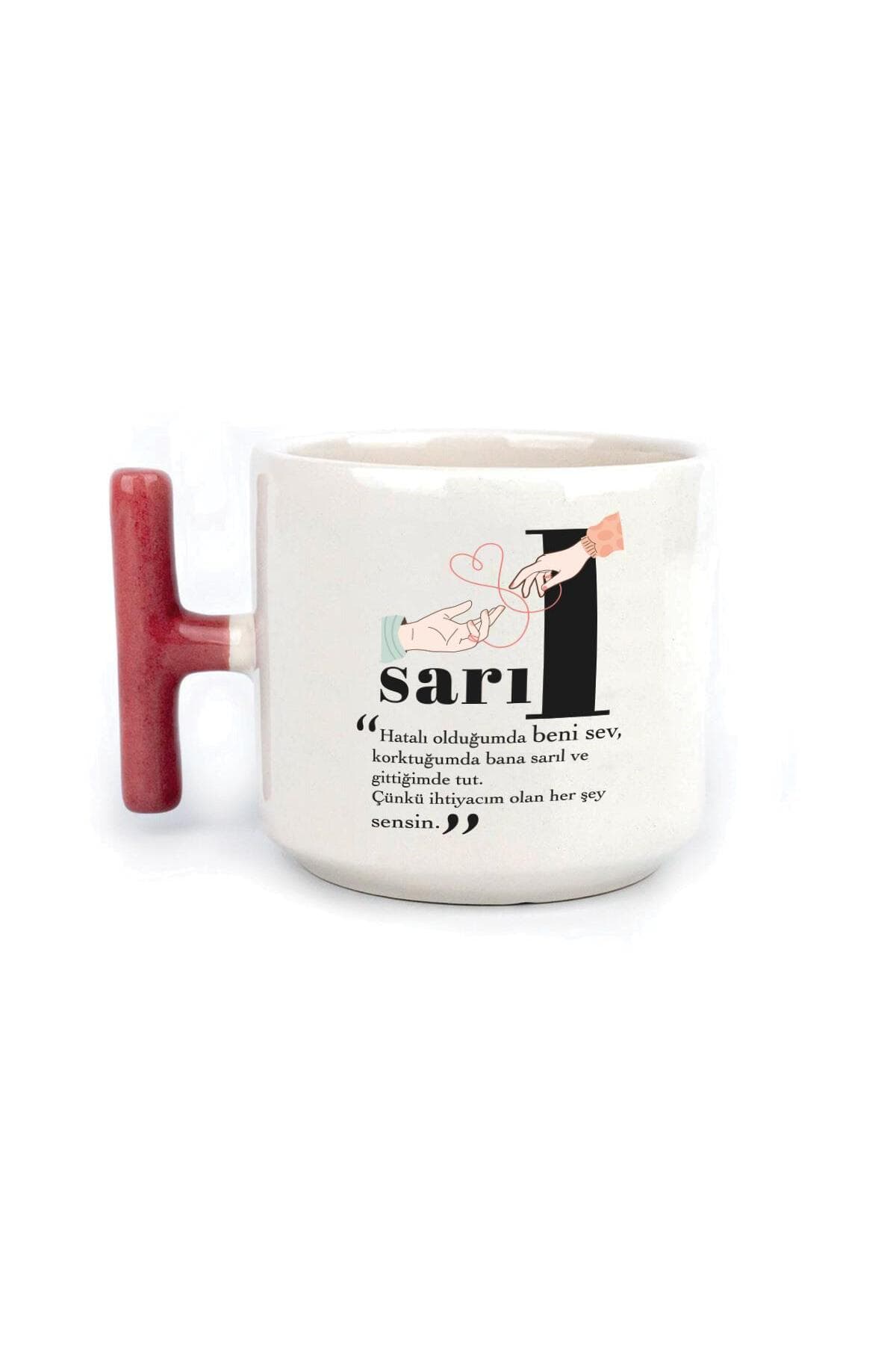 Sarıl Baskılı Kulplu T Kupa Bardak Fincan Mug