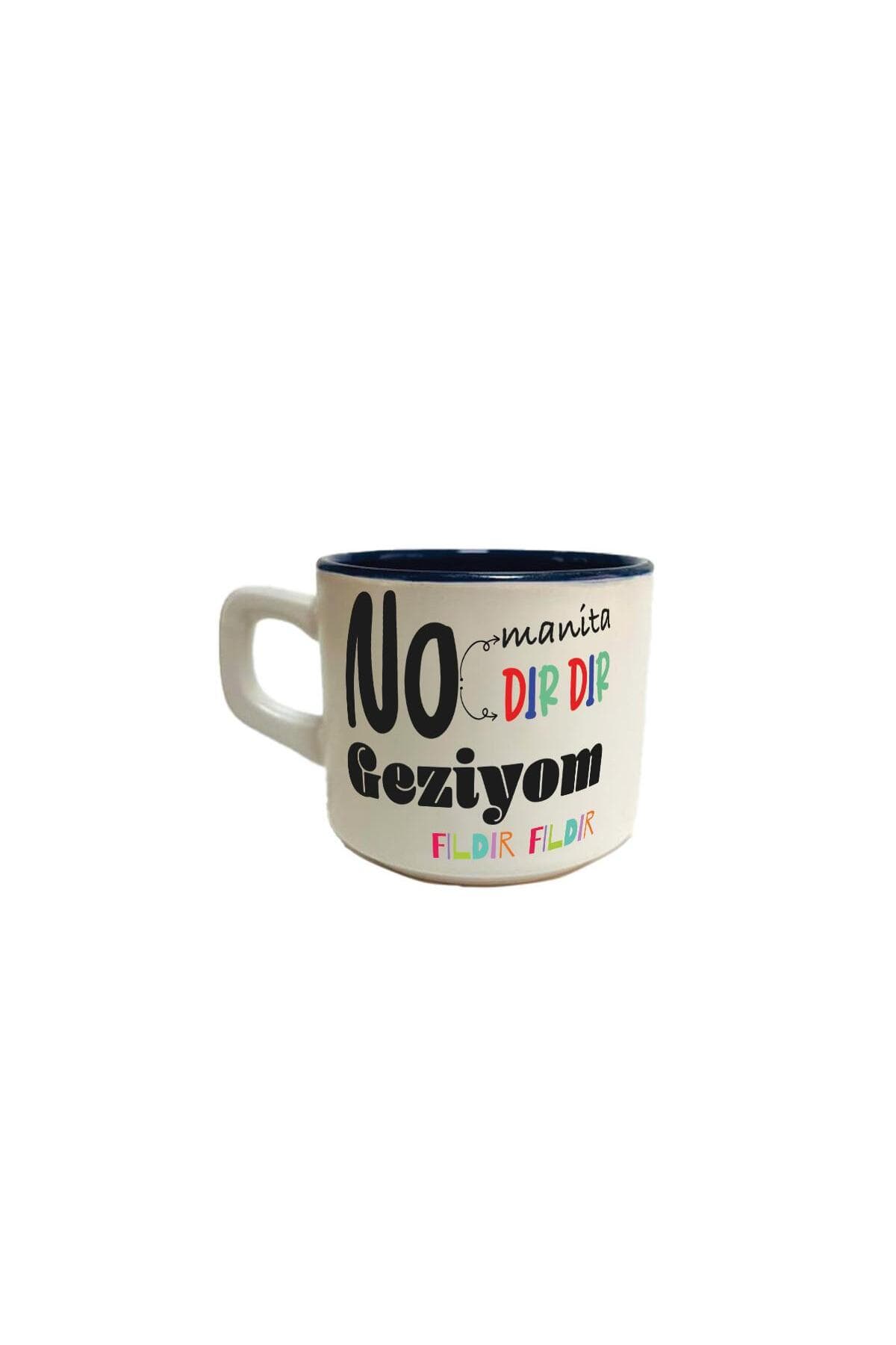 No Manita No Dırdır Baskılı Siyah İçi Renkli Venüs Kupa Bardak Fincan Mug