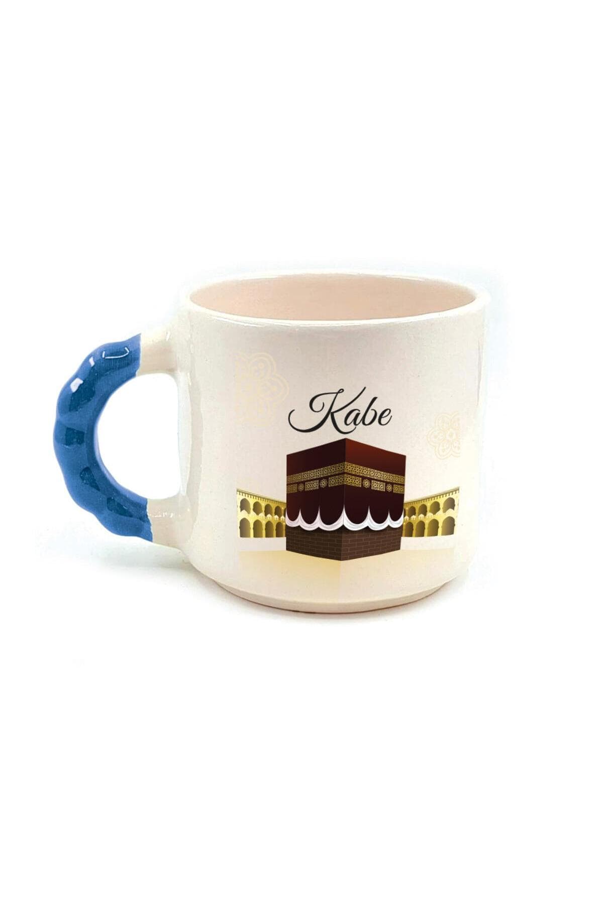 Kabe Baskılı Kulplu Boncuk Kupa Bardak Fincan Mug