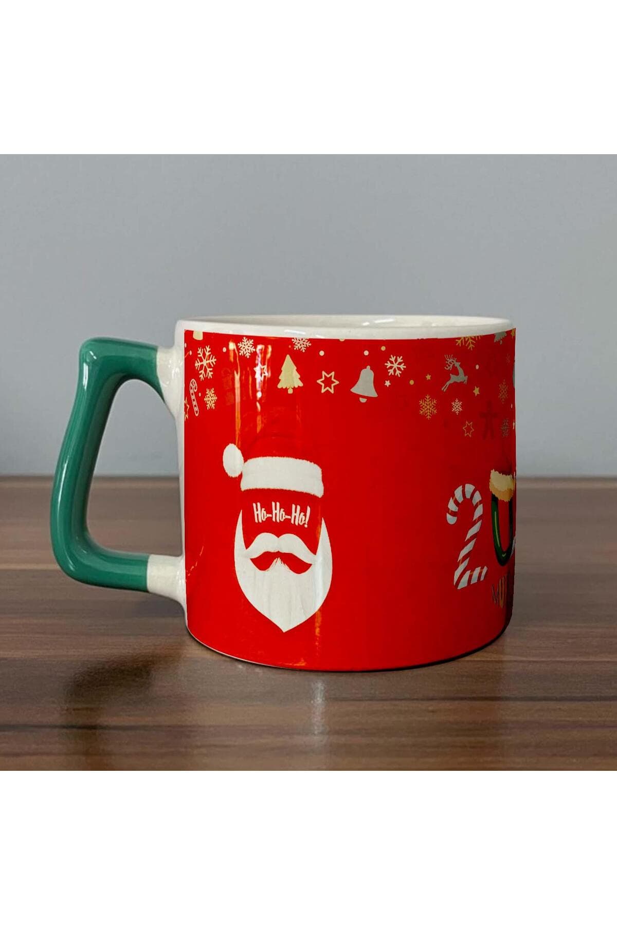 2024 Noel Baba Tam Tur Baskılı Kulplu Prime Kupa - Babaya Hediye Bardak Fincan Mug