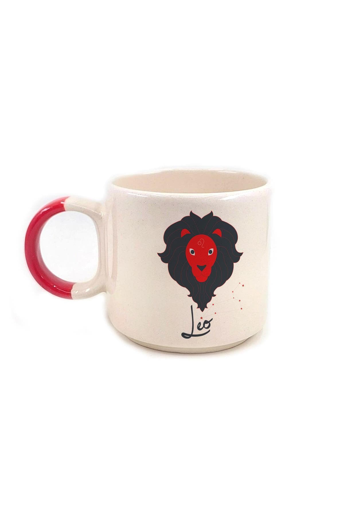 Aslan Burcu Simgesi Baskılı Kulplu P Kupa Bardak Fincan Mug