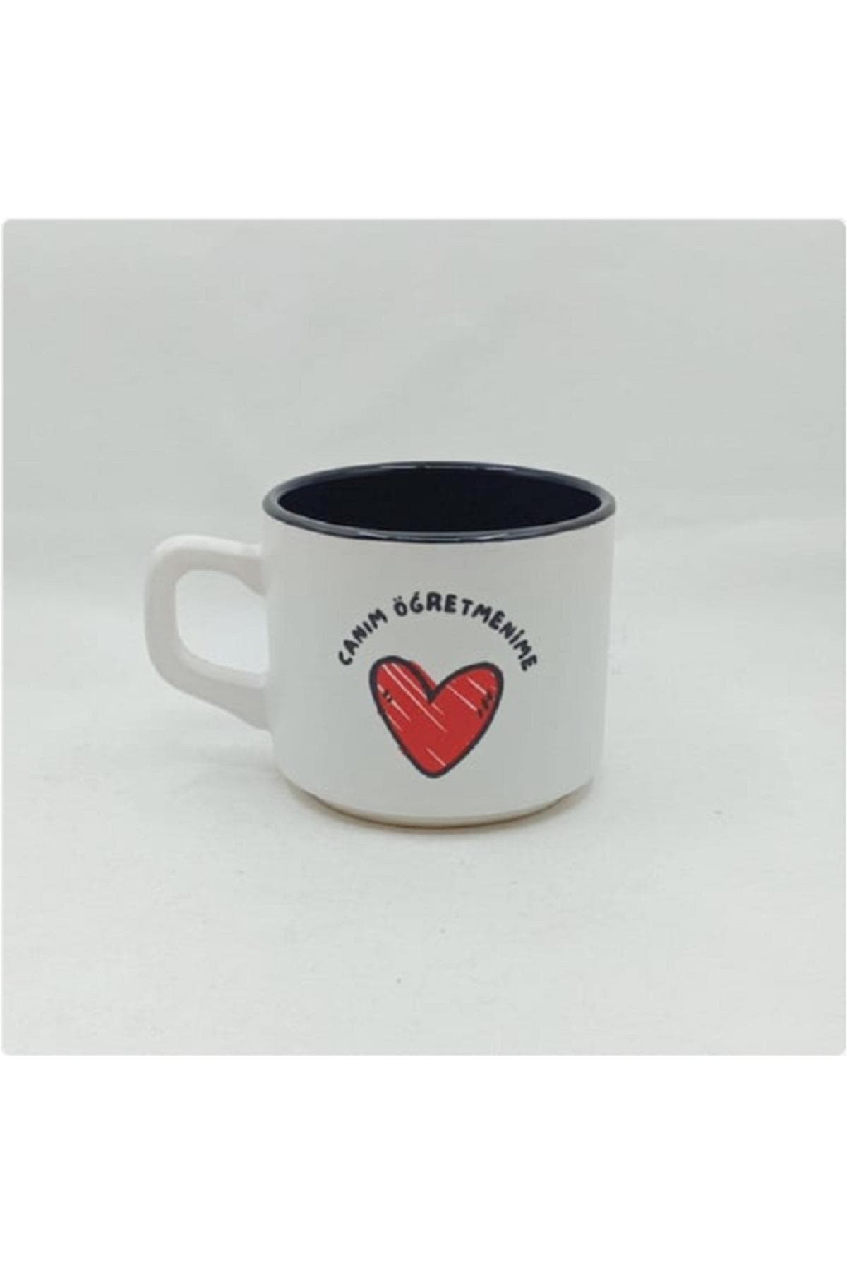 Canım Öğretmenime Baskılı Siyah İçi Renkli Venüs Kupa - Öğretmene Hediye Bardak Fincan Mug