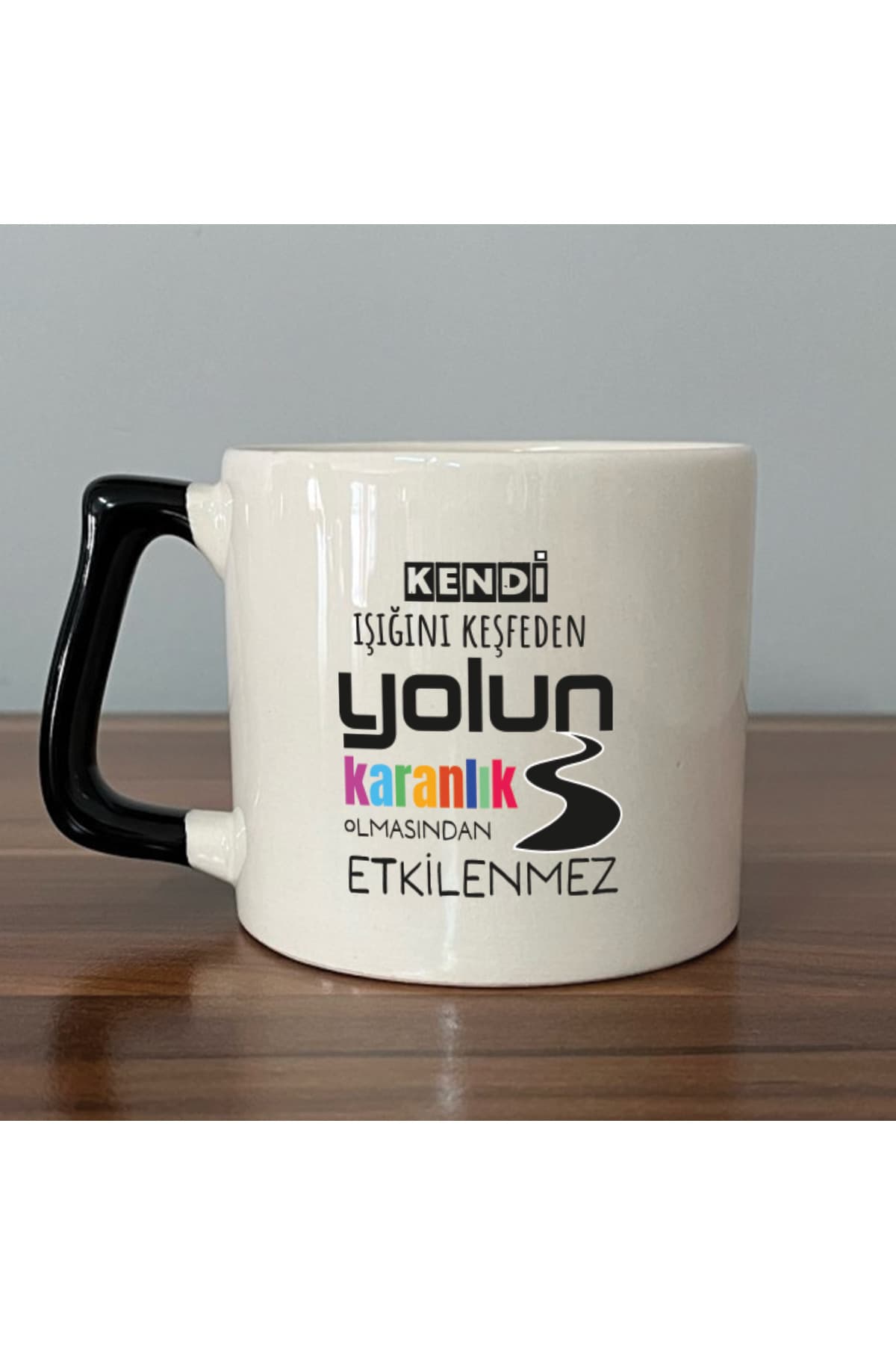 Kendi Işığını Keşfeden Siyah Kulplu Prime Motivasyon Hediyesi Kupa