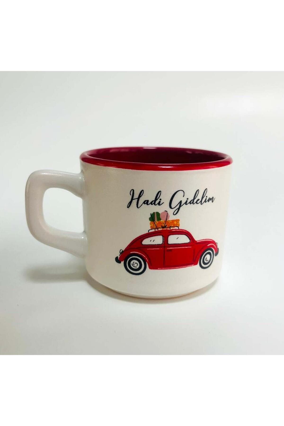 Hadi Gidelim Baskılı Kırmızı İçi Renkli Venüs Kupa Bardak Fincan Mug