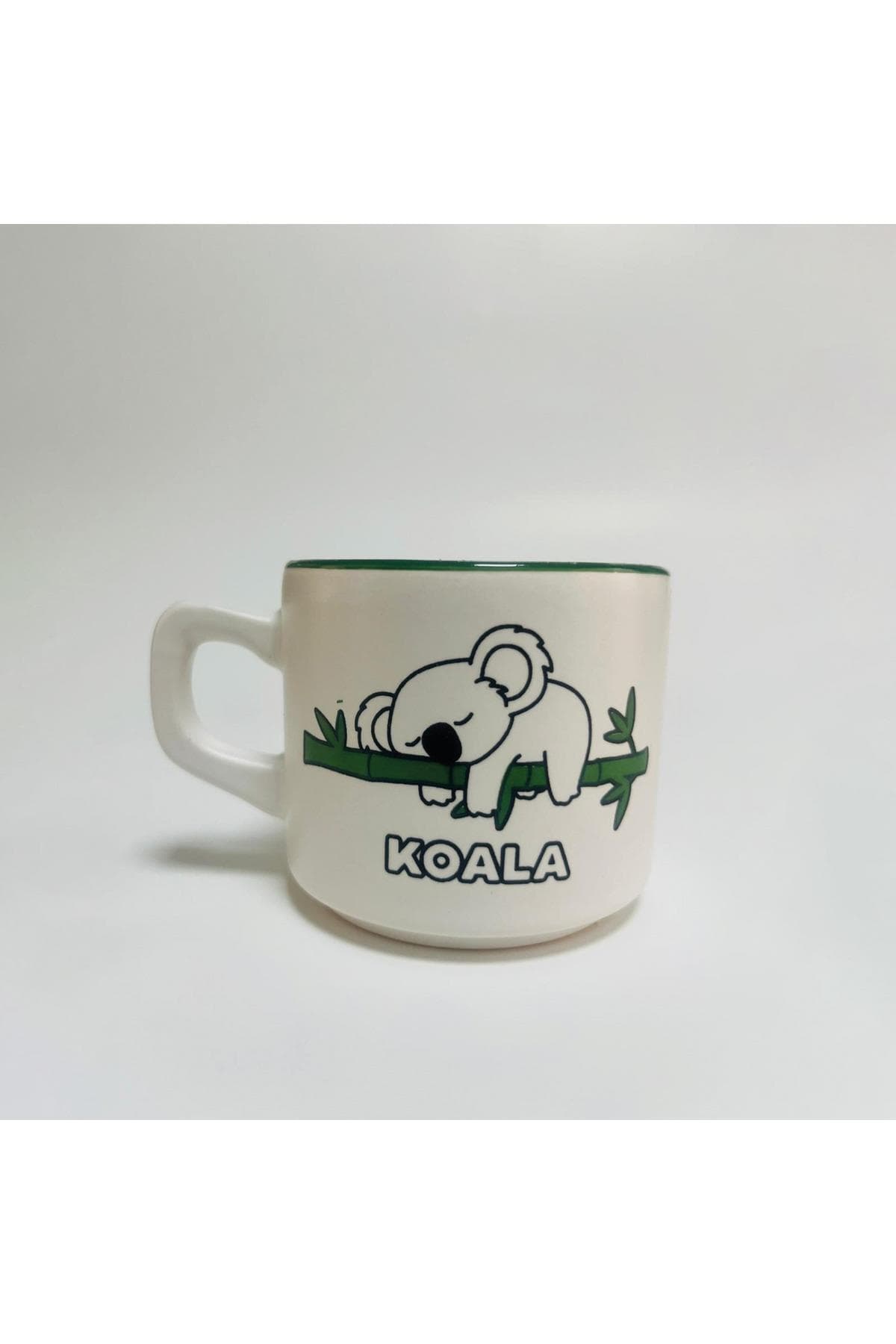 Koala Baskılı Yeşil İçi Renkli Venüs Kupa Bardak Fincan Mug