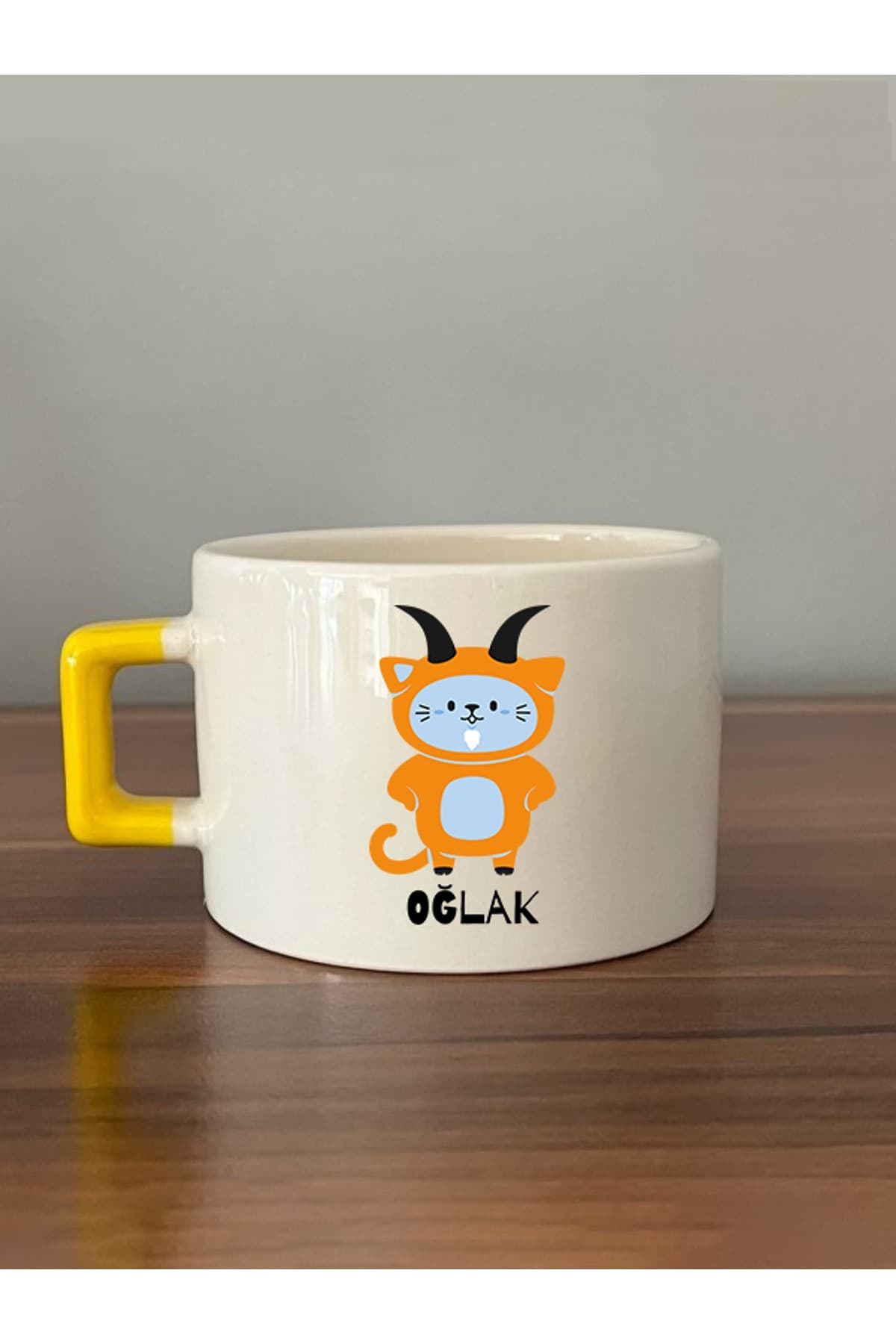 Oğlak Burcu ve Onla Alakalı Komik Açıklama Simgesi Baskılı Kulplu Prime Kupa Bardak Fincan Mug