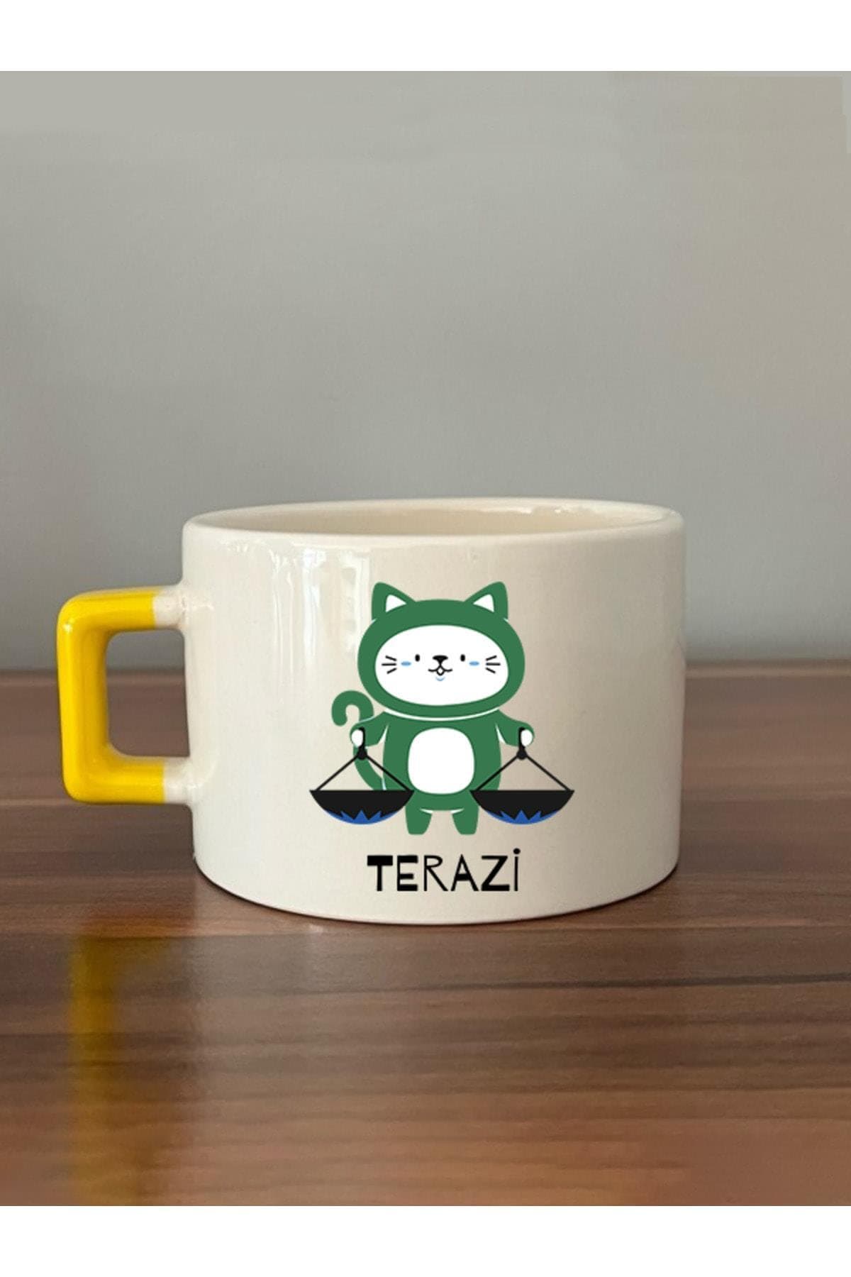 Terazi Burcu ve Onla Alakalı Komik Açıklama Simgesi Baskılı Kulplu Prime Kupa Bardak Fincan Mug