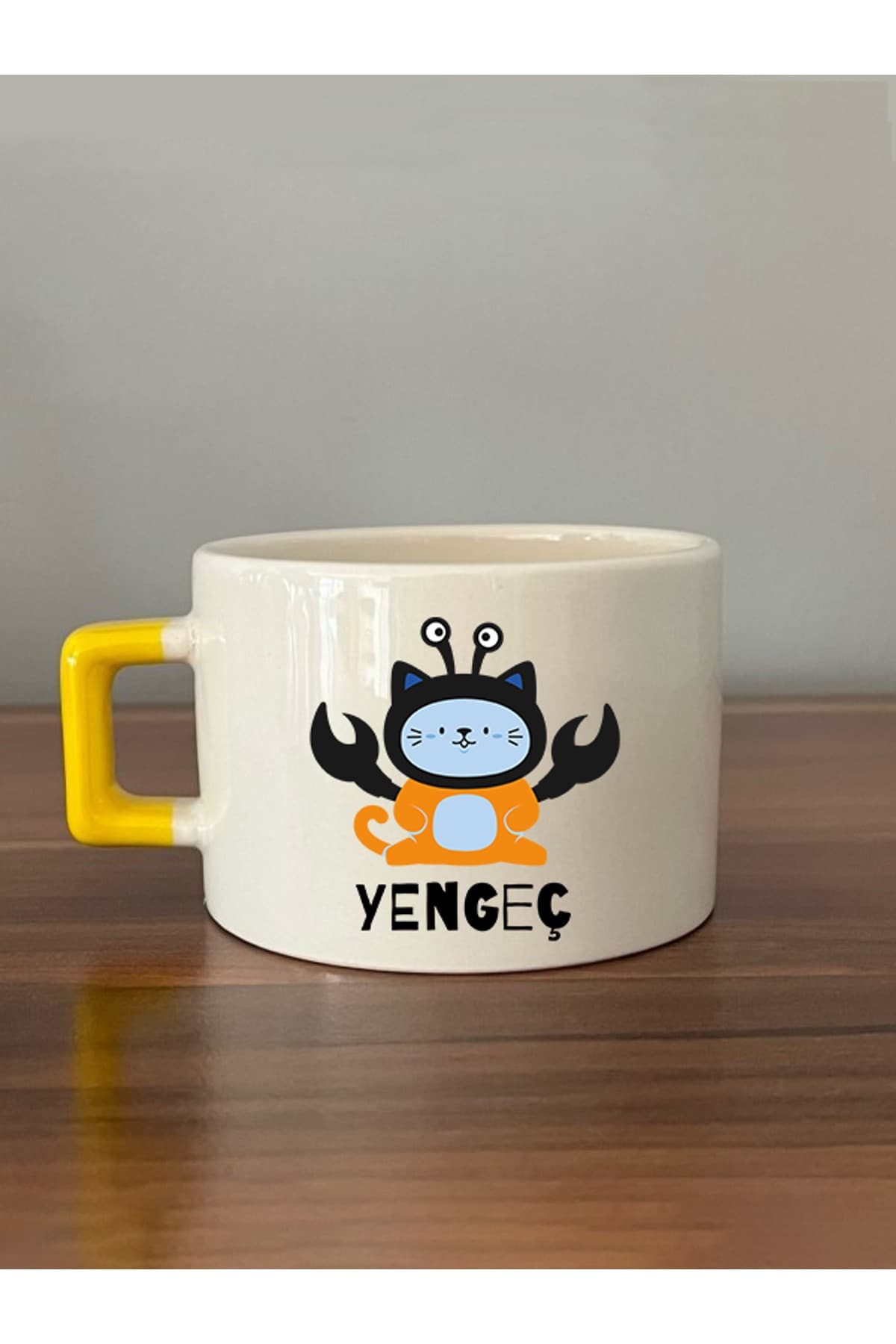 Yengeç Burcu ve Onla Alakalı Komik Açıklama Simgesi Baskılı Kulplu Prime Kupa Bardak Fincan Mug