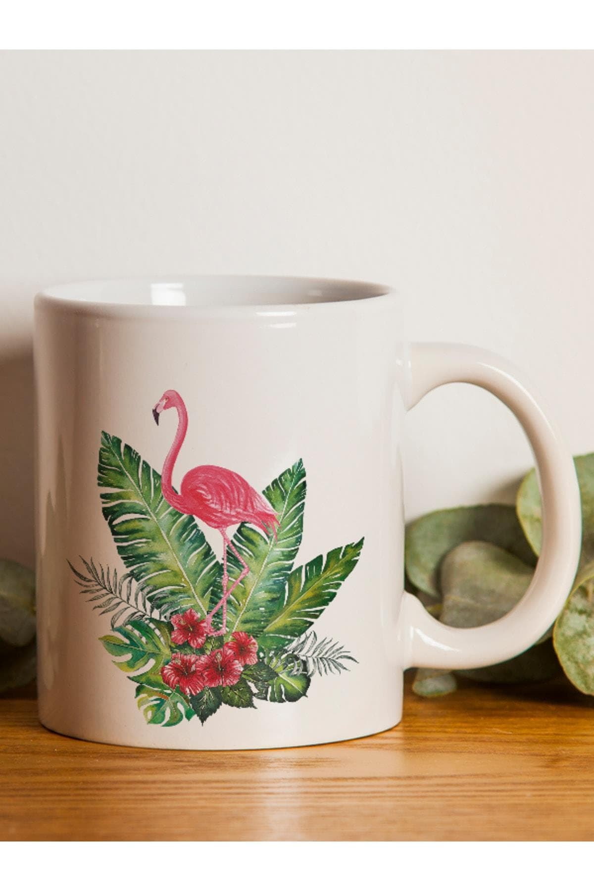 Flamingo Baskılı Beyaz Kupa Bardak Fincan Mug