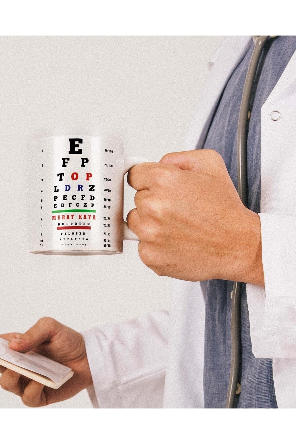 Göz Doktoru Isim Baskılı Beyaz Kupa Bardak Fincan Mug