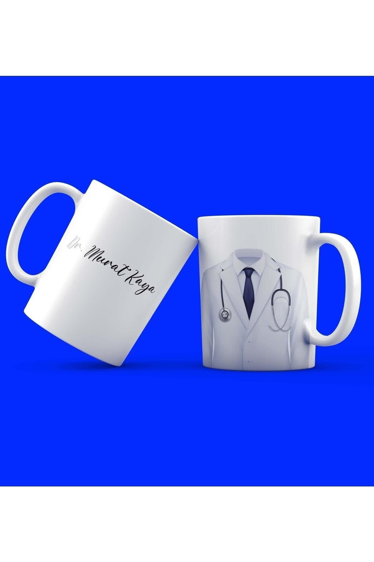 Doktor Isim Baskılı Beyaz Kupa - Doktora Hediye Bardak Fincan Mug