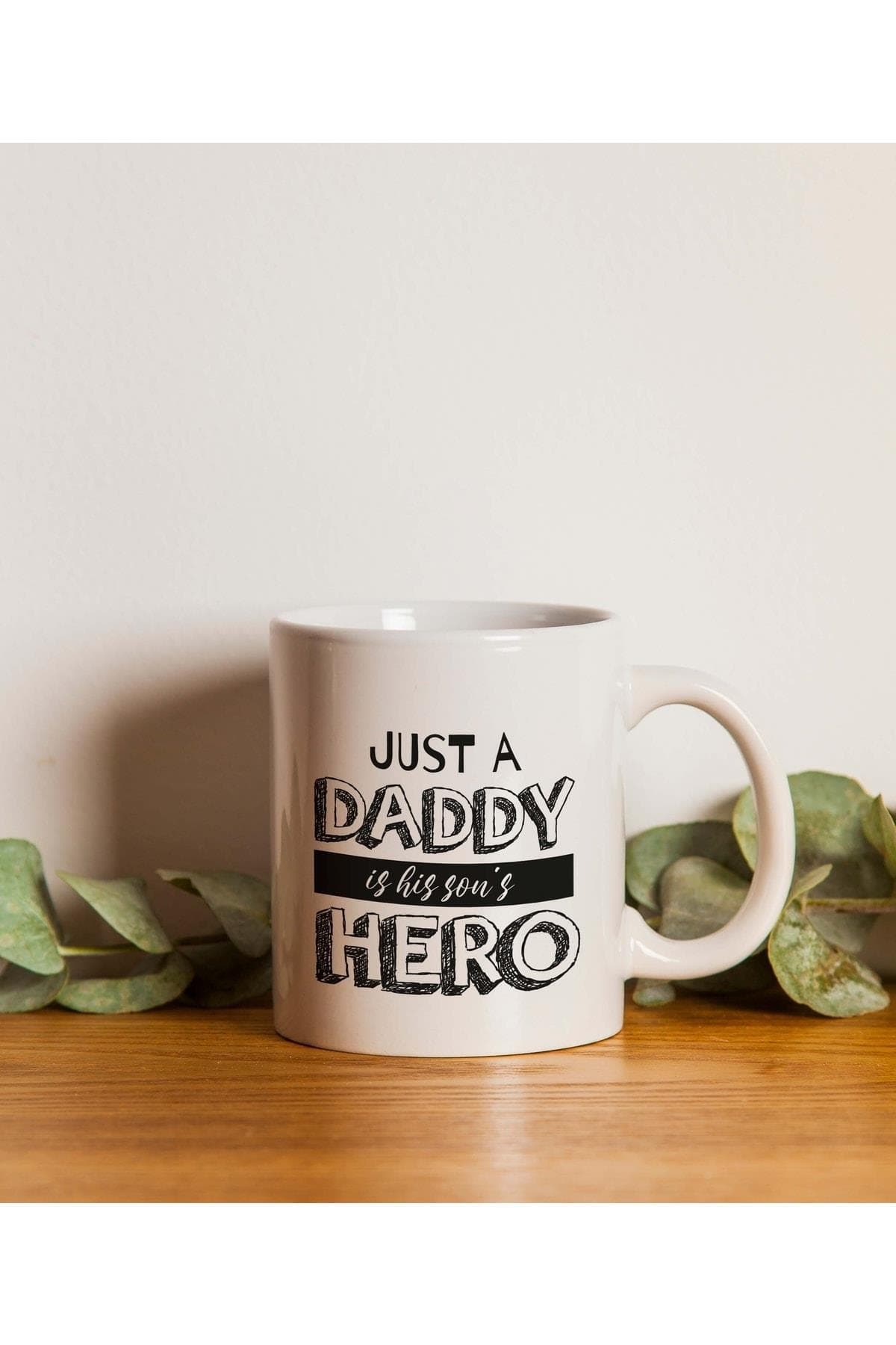 Son's Daddy Baskılı Beyaz Kupa - Babalar Günü Hediyesi Bardak Fincan Mug