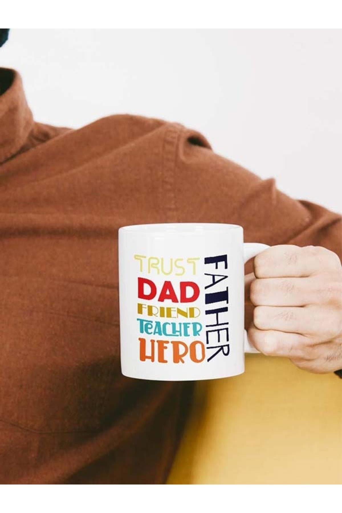 Father Baskılı Beyaz Kupa - Babalar Günü Hediyesi Bardak Fincan Mug