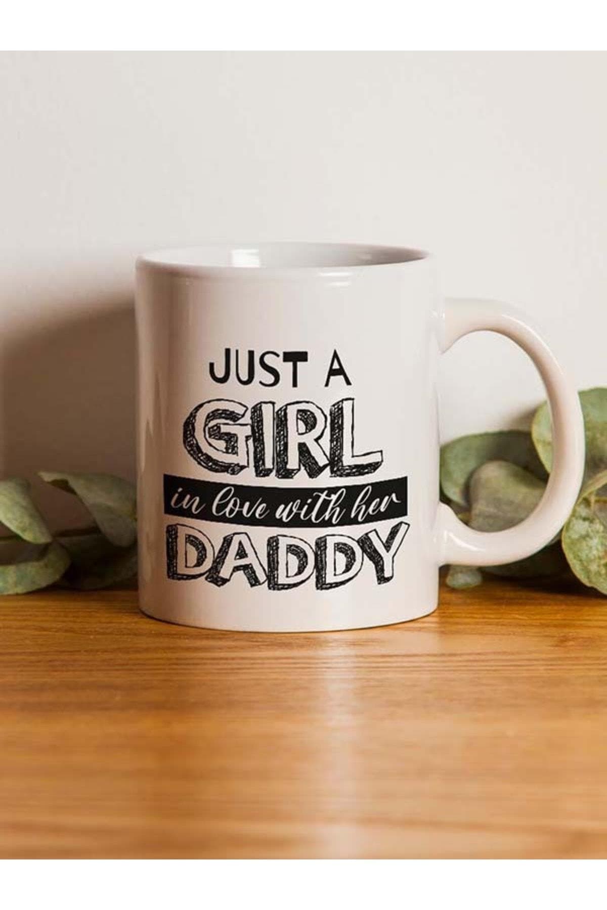 Gril's Daddy Baskılı Beyaz Kupa - Babalar Günü Hediyesi Bardak Fincan Mug