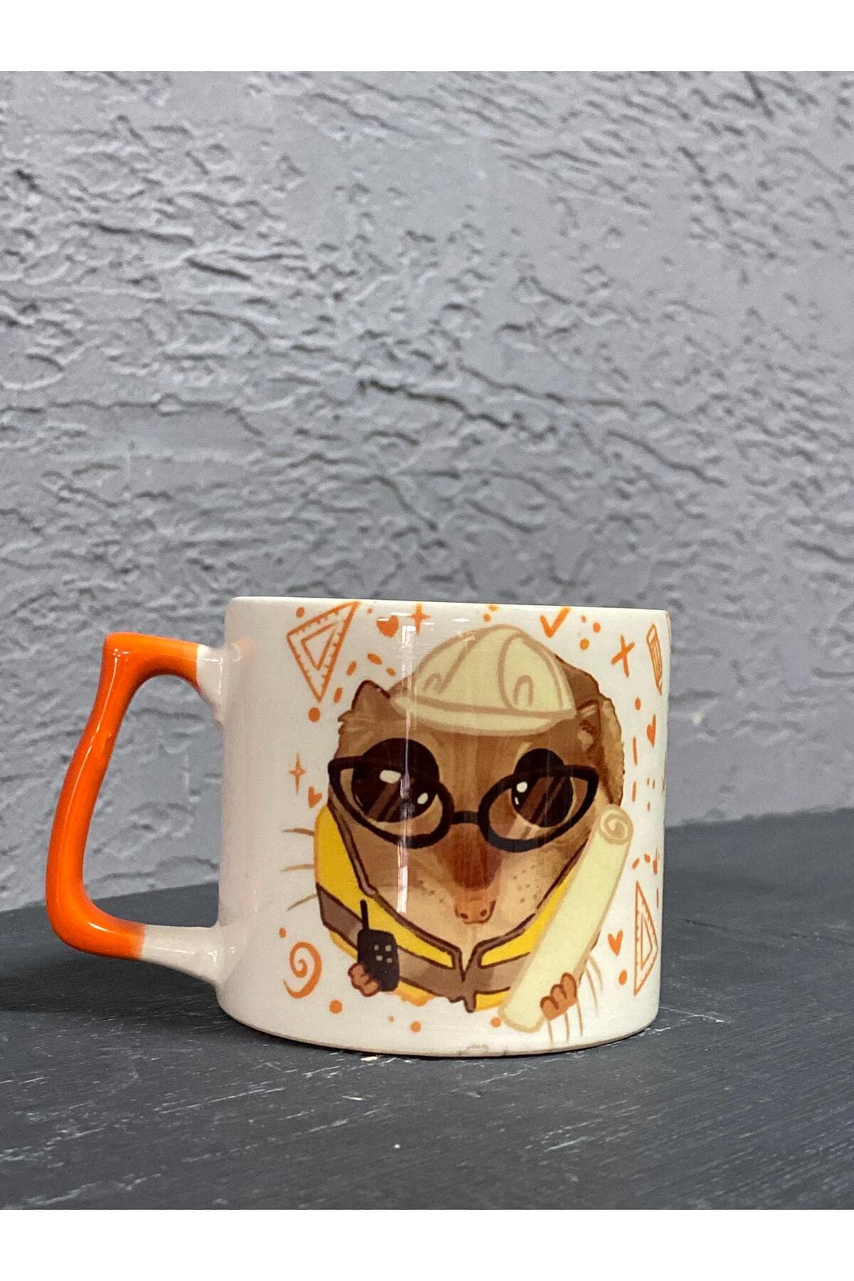SadÜzgünHamster-Meslek:İnşaat MühendisiTuruncu Kulplu Prime Ofis Hediyesi Kupa