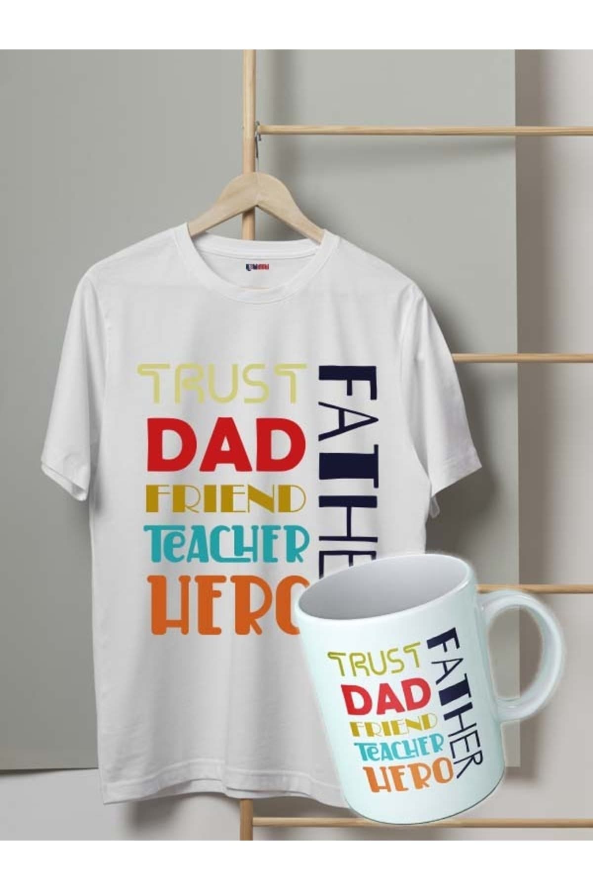 Father Baskılı Babalar Günü Tshirt-kupa Set