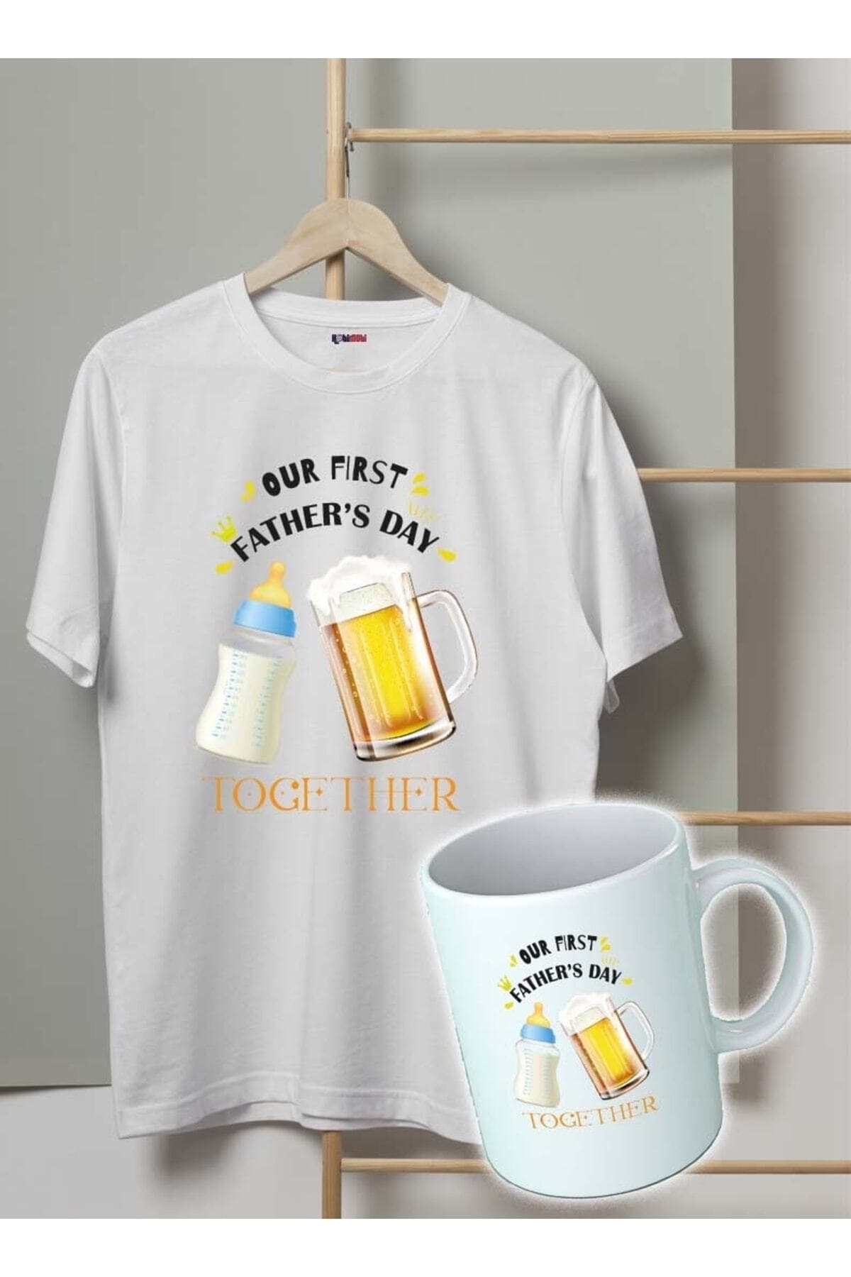 Together Biberon Baskılı Babalar Günü Tshirt-kupa Set