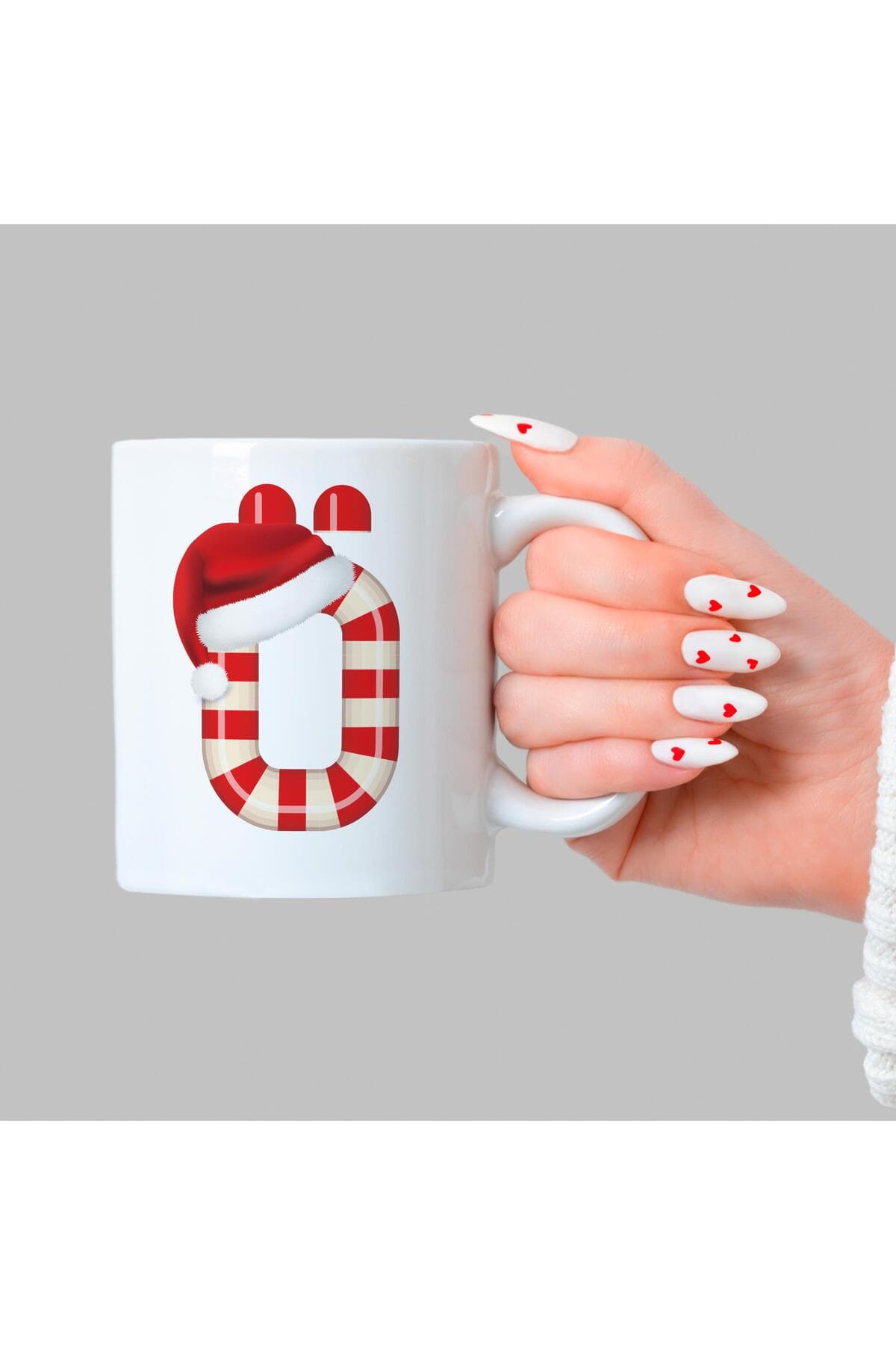 Şeker Ö Harfi Baskılı Beyaz Kupa - Yılbaşı Hediyesi Bardak Fincan Mug