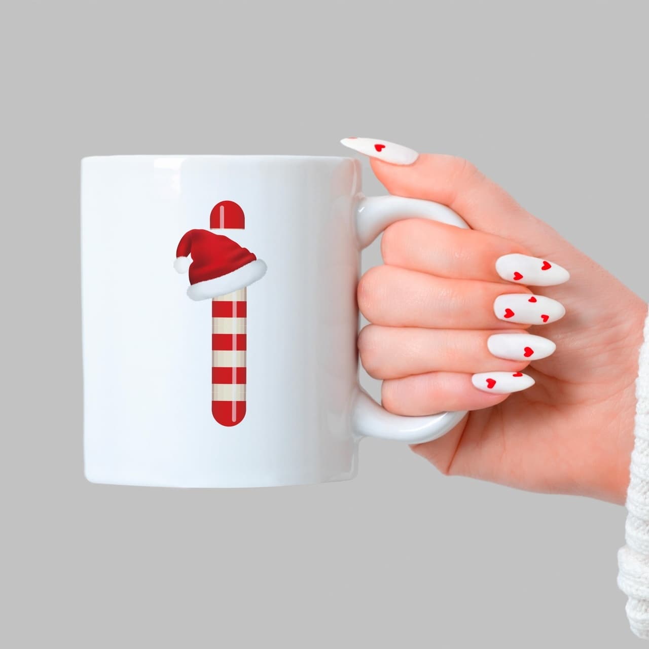 Şeker İ Harfi Baskılı Beyaz Kupa - Yılbaşı Hediyesi Bardak Fincan Mug