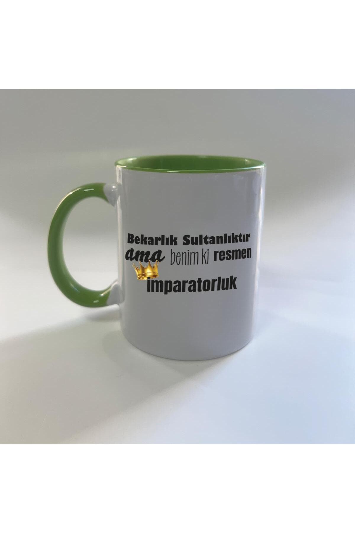 Bekarlık Sultanlıktır Ama Baskılı Yeşil Mega Kupa