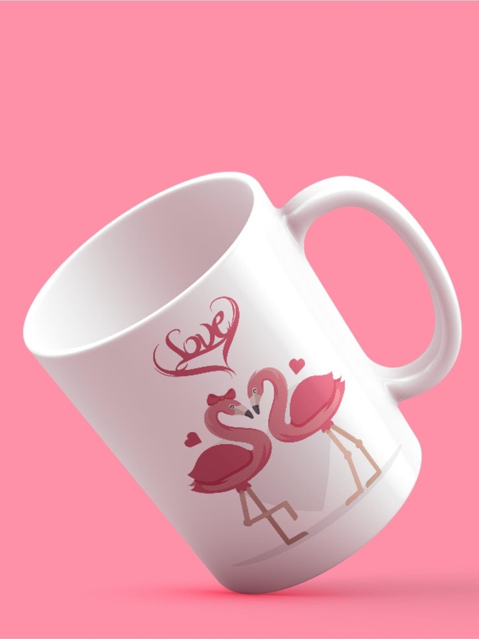Love Flamingolar Tasarım Baskılı Kupa-597