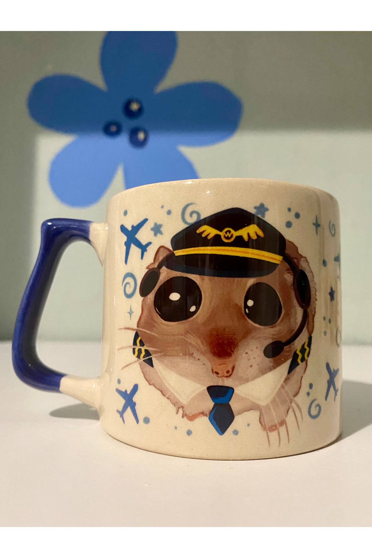 Sad Üzgün Hamster - Meslek: Pilot Kupa Bardak Fincan